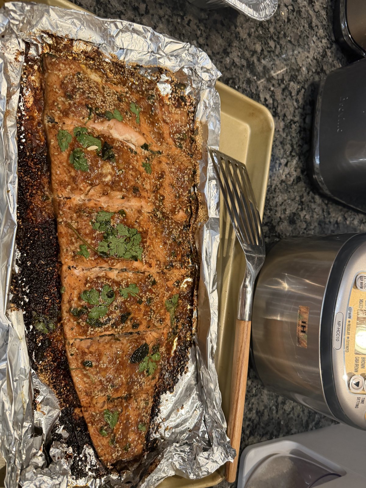 Grilled Salmon and Risotto