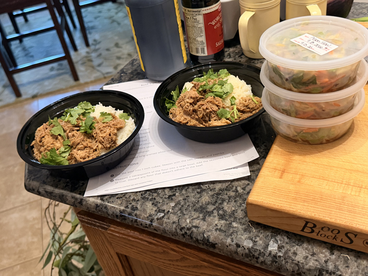 Sesame Chicken lunch bowls ready for delivery